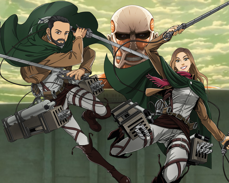 Drawing in attack on titan style