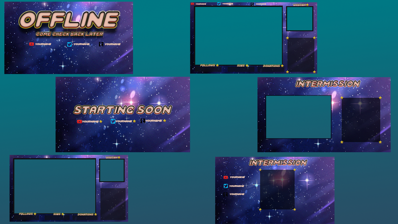 Twitch overlay pack!!
