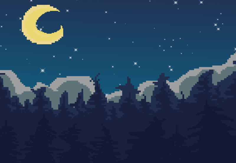Fully Colored Pixel Art Background