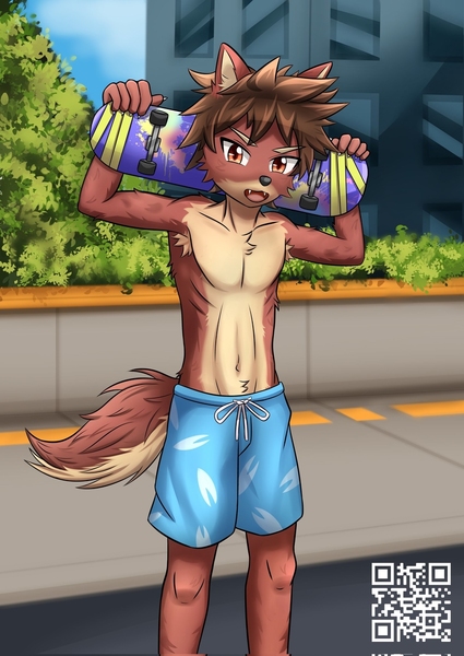 Anime style furry boy