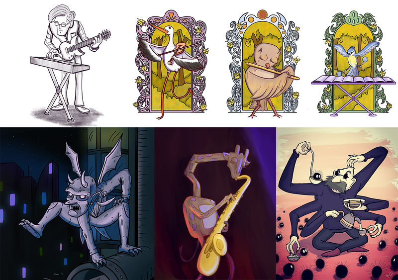 Colored full body Character Design