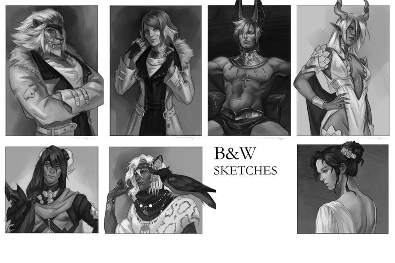 B&W Sketch Commission