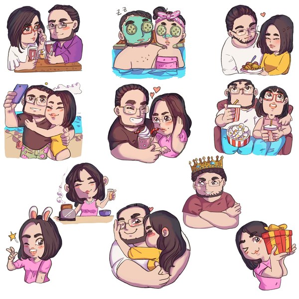 Emotions or WhatsApp stickers 