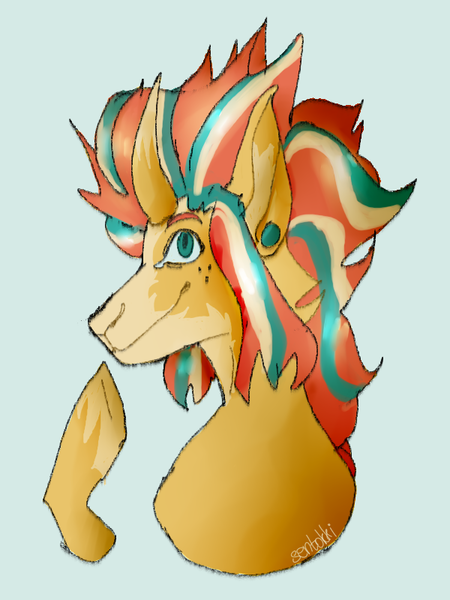 Colored pony headshot 