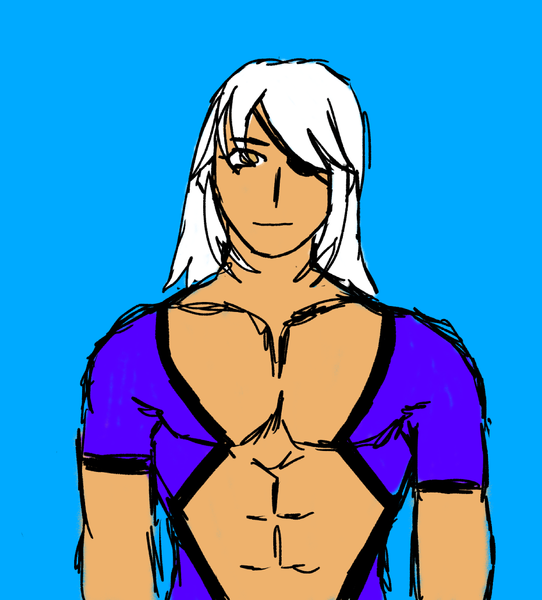 colored sketch half-body