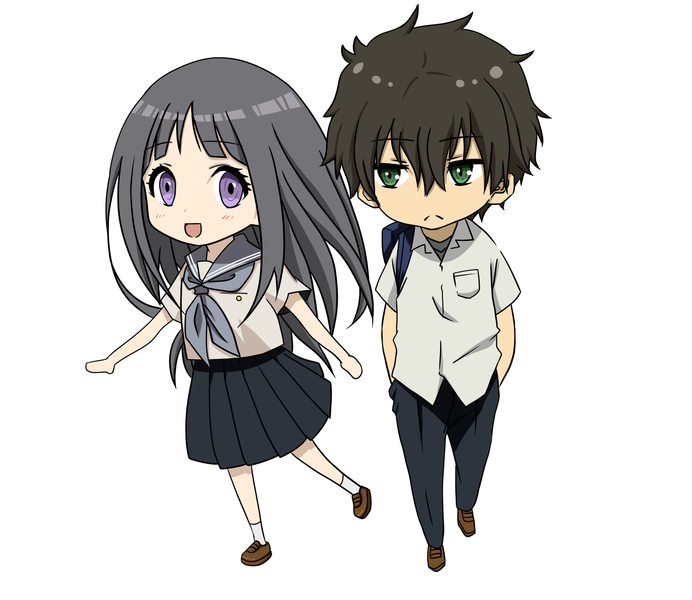 Chibi Anime Transprent Png - Chibi Couple Anime Base, Transparent Png - vhv