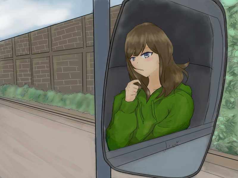 Colored drawing with background