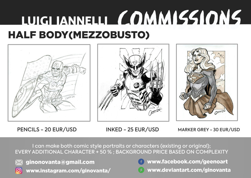 Half Body commissions list