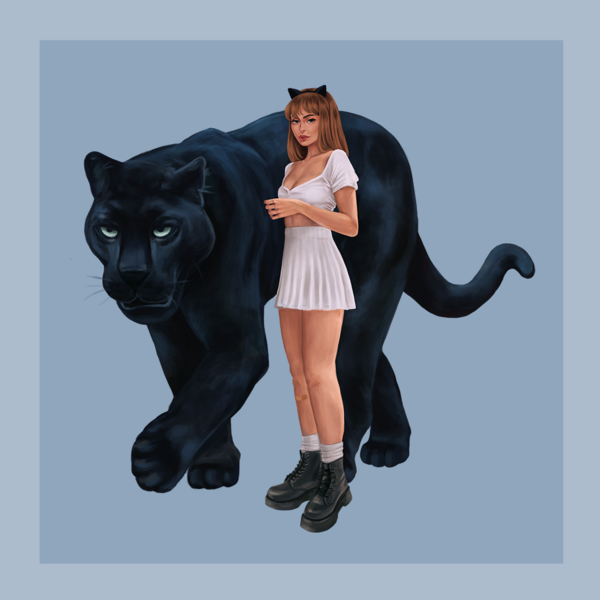 Fullbody painting of you and your pet