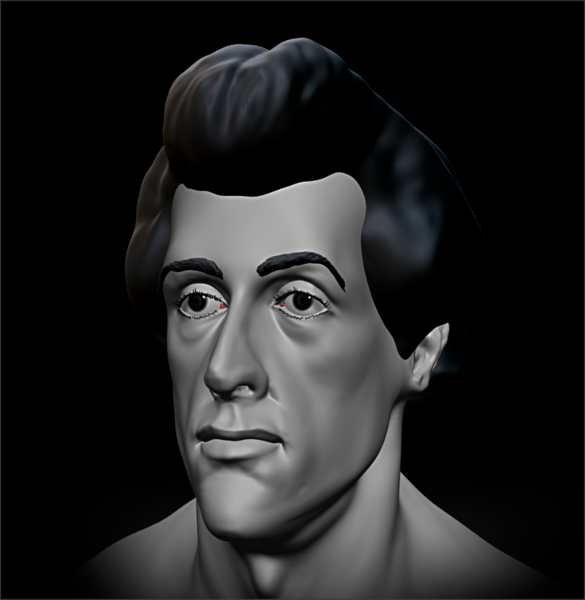 Realistic Portrait Sculpted on Zbrush