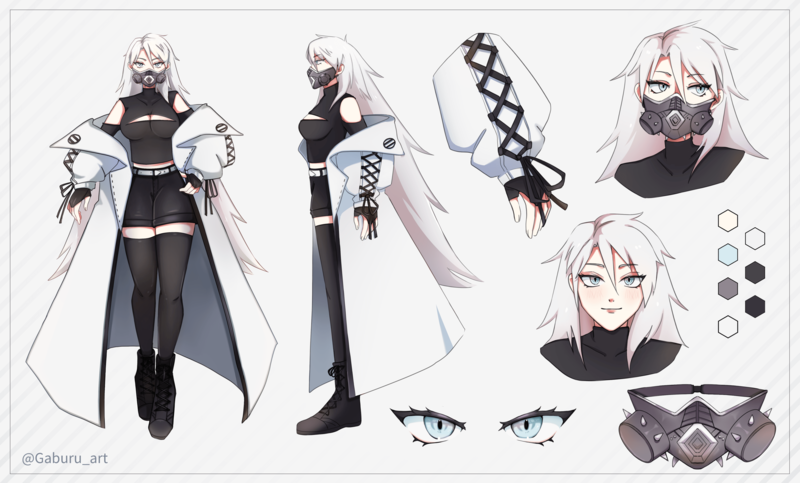 Make a character reference sheet in anime style by Glassyclassy  Fiverr