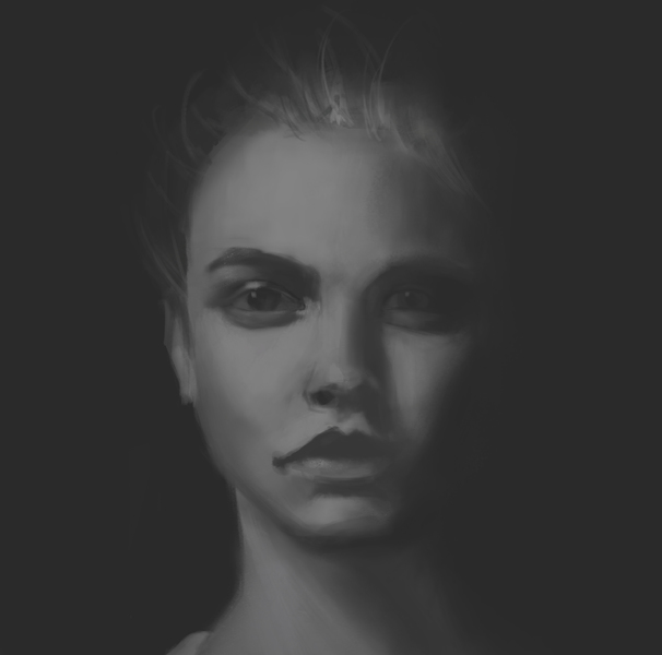 Grayscale portrait