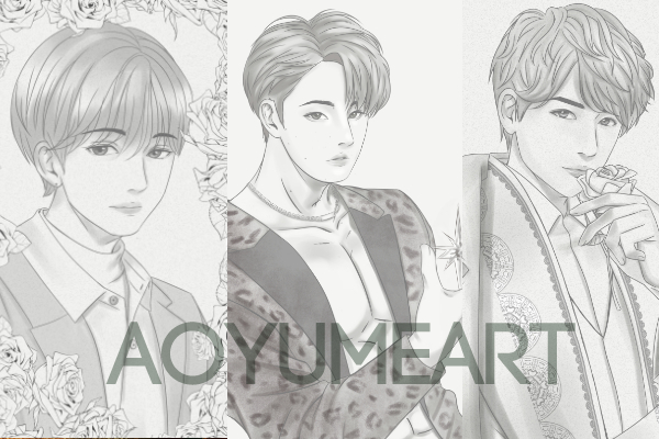 KPOP Male Portrait Grayscale