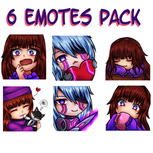 Pack 6 emotes twitch/discord