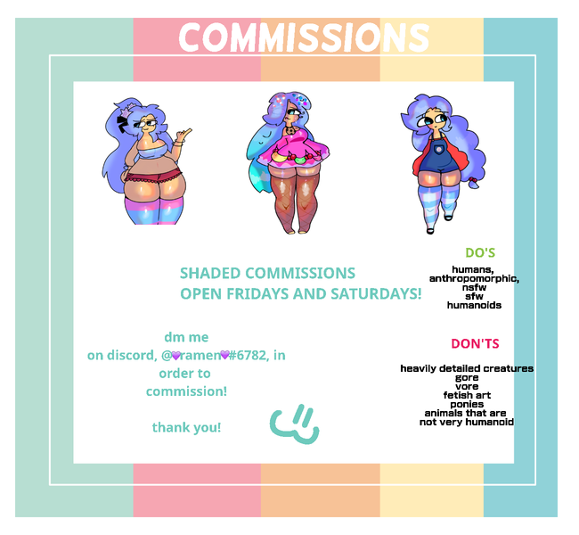 SHADED COMMISSIONS
