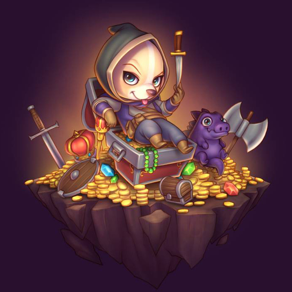 colored cute cartoon character