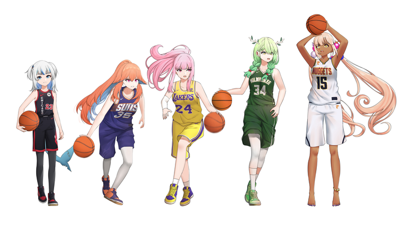 Colored Your Character On NBA Jersey