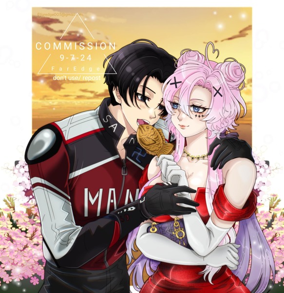 Colored couple anime art