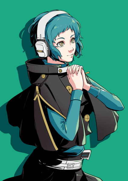 Half body character Persona style