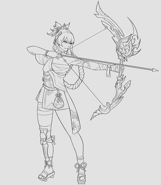 Character Fullbody Lineart