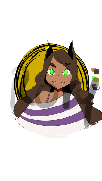Simple drawing of female character
