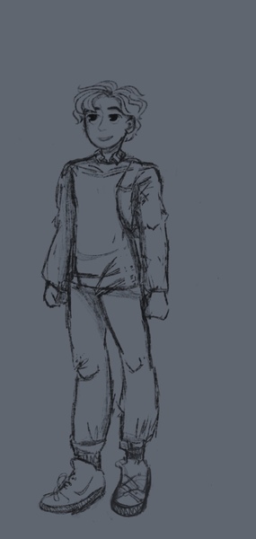 Colorless sketch full body 