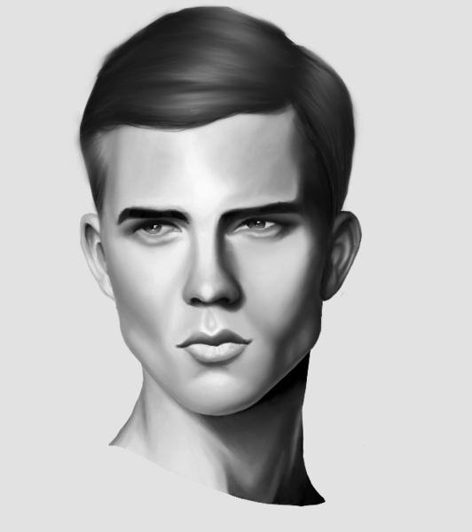 Realistic Shaded Portrait Headshot