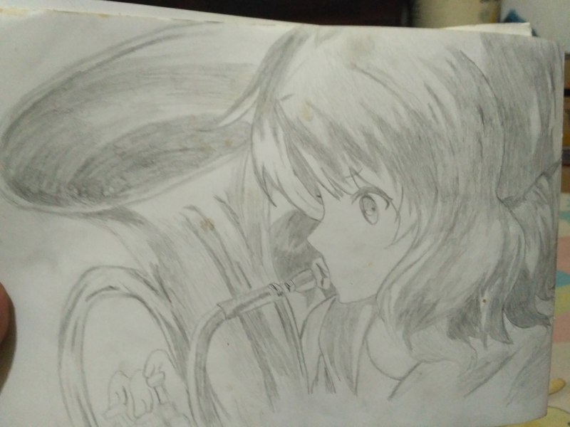 sketsa wajah anime 