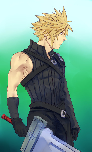 Final Fantasy VII Colored Knee-up sketch