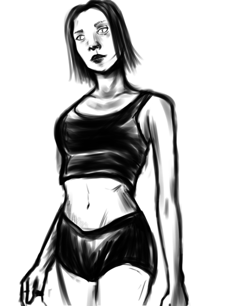Half body sketches / Black and White