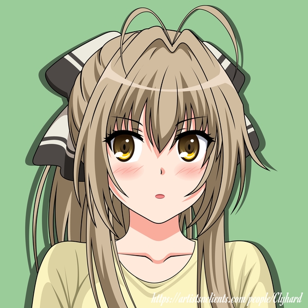 a drawing of a girl with long hair and a bow, flat anime style shading, anime  shading, Detailed anime soft face, anime shading - SeaArt AI
