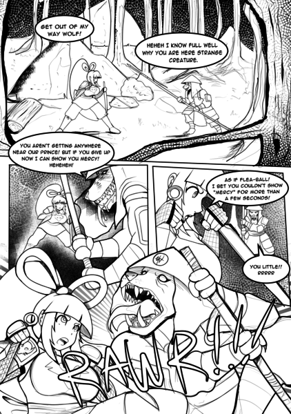 black and white comic page 