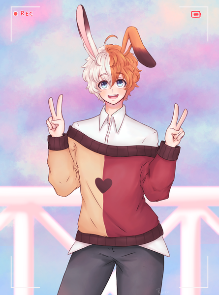 Half body anime style