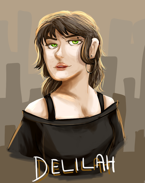 Digital half-body cartoon portrait