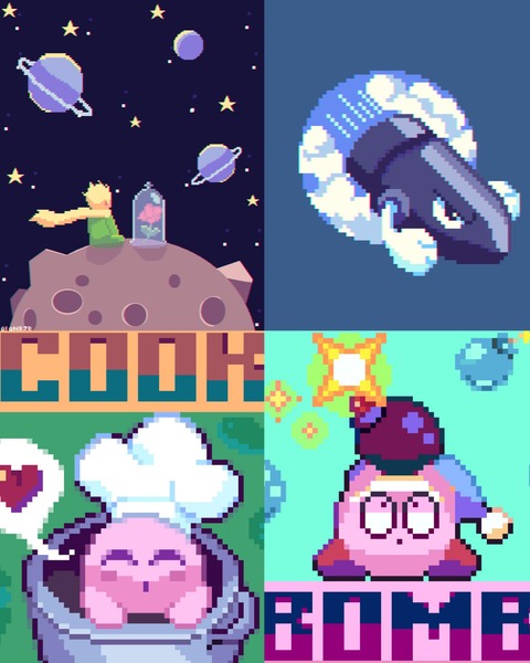 Pixel art illustration