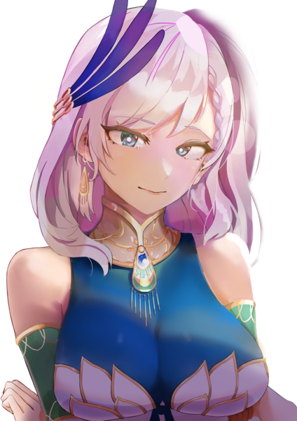 Bust up colored anime style