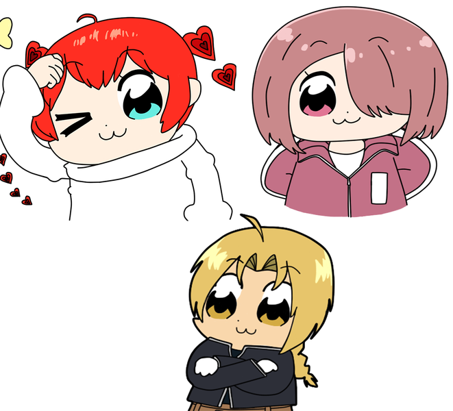 drawing in the style of poputepipikku