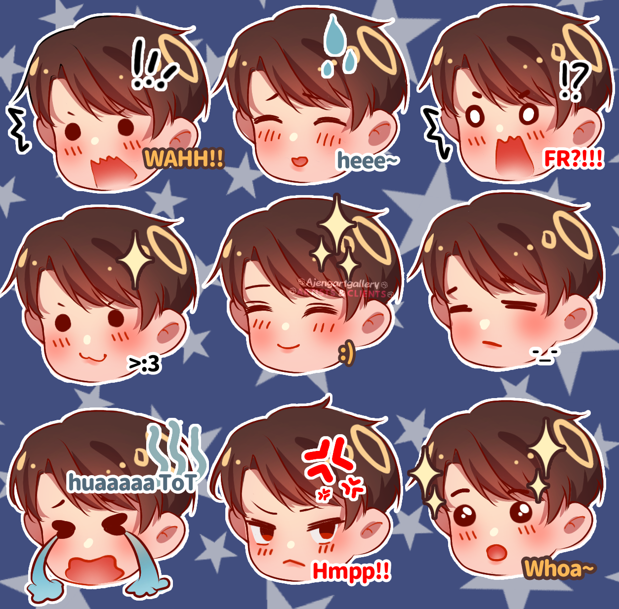 Chibi Emoticon Emoji Custom Artistsandclients