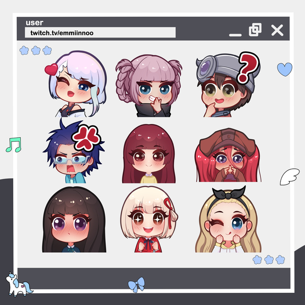 Chibi Emotes for Twitch and Discord