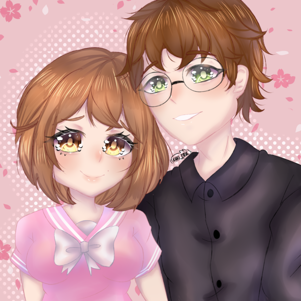 Colored Couple Bust