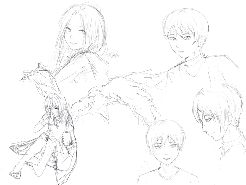Rough Sketch Character Anime style