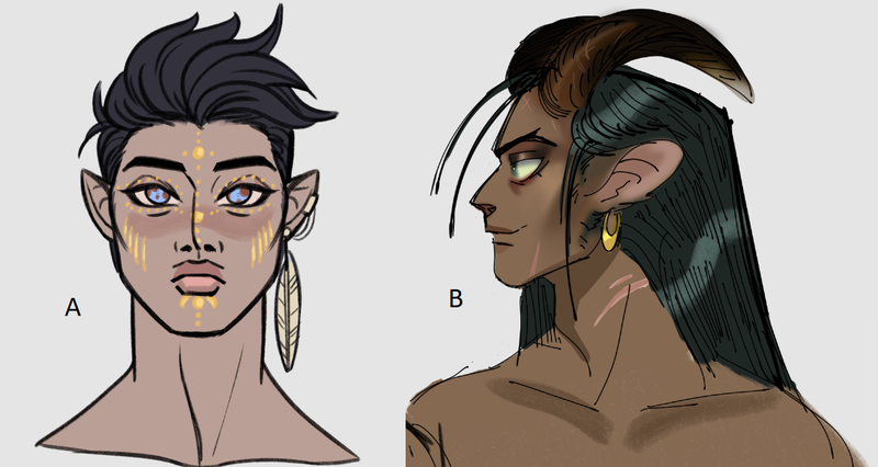 Flat-Colored Bust Sketches