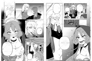 Manga or Comic Illustration Page