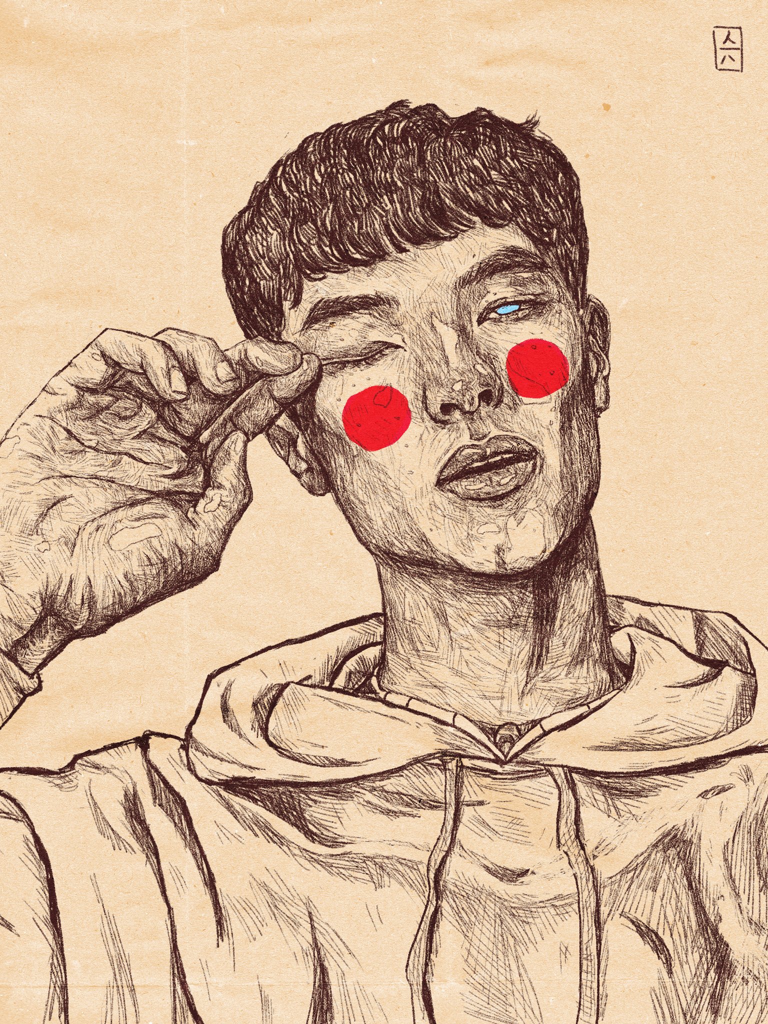 Digital Pencil Portrait Line art Artists&Clients