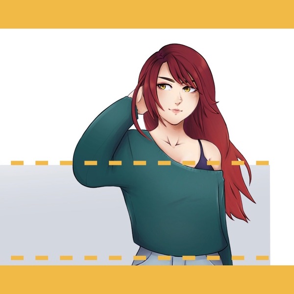 Illustration - Waist-up, shaded