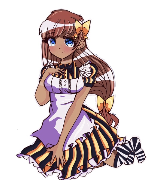 Colored sketch full body