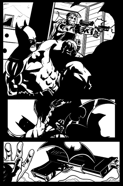 Black & White Comic Book Page