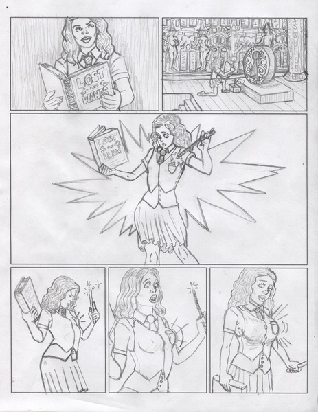 pencil paneled comic book 5 pages