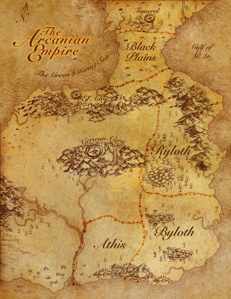Parchment texture fantasy map (the budget brush stamped edition