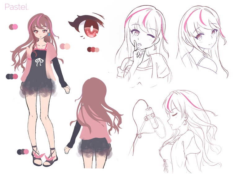 Character model sheet Female character design Anime character design